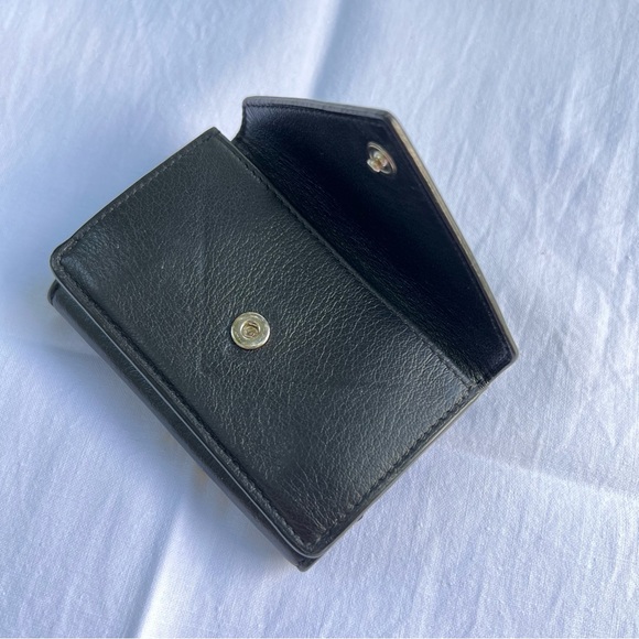 Balenciaga Papier Mini Wallet Tri-fold Black  Authentic Italy Leather - Picture 5 of 11